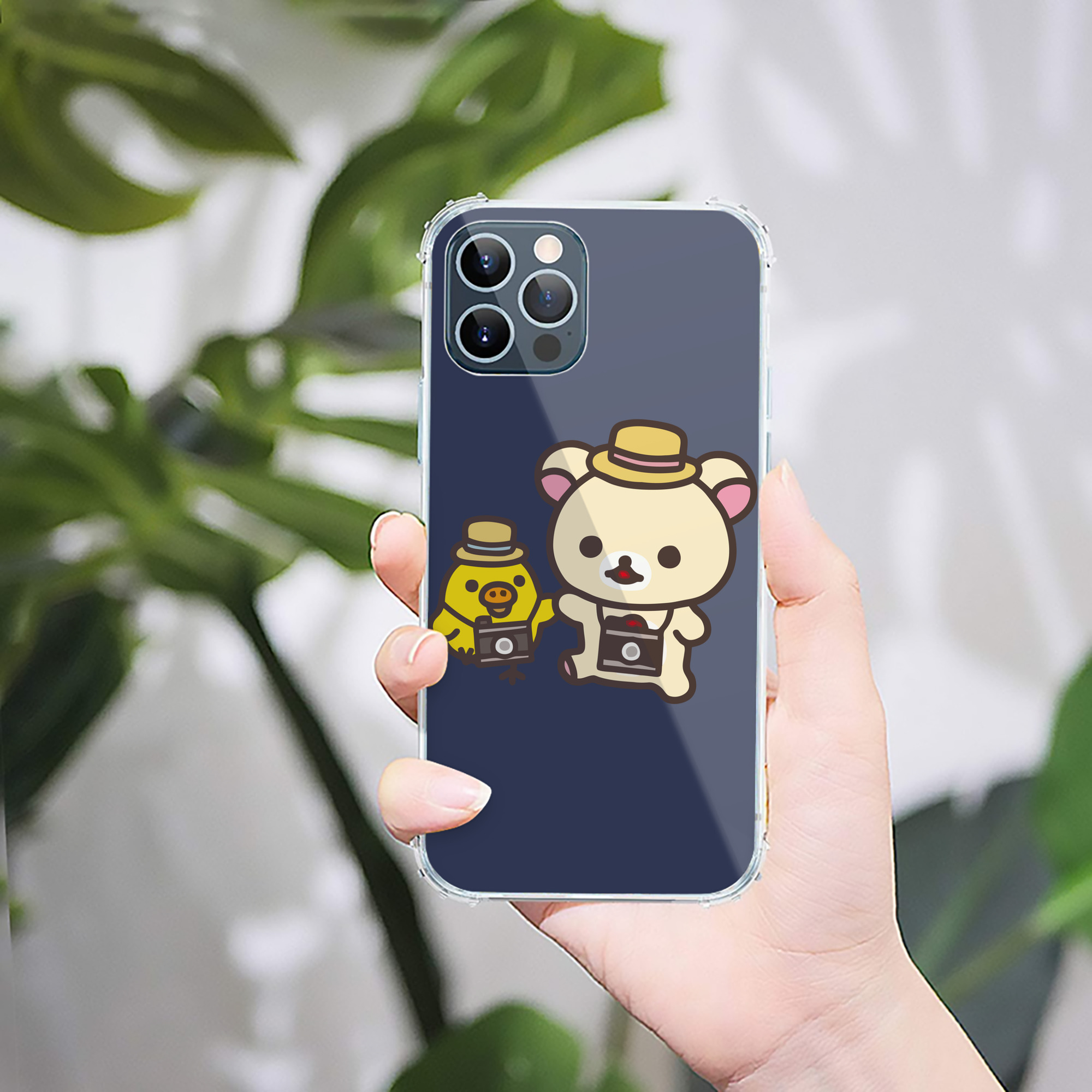 （画像用） リラックマ リラックマ キイロイトリ Rilakkuma Korilakkuma Kiiroitori 【iPhone 12シリーズ対応】透明スマホケース（クリアソフトケース）